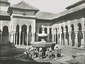 The Court of the Lions, Alhambra, Granada, Spain, 1895.
