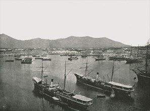 General view of the port, Palermo, Sicily, Italy, 1895.