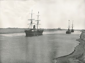 Ships on the Suez Canal, Kantara, Egypt, 1895.