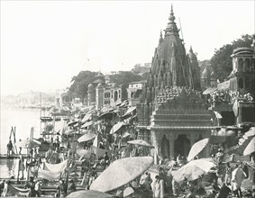 The Vishnu Pond and Ghat', Benares, India, 1895.