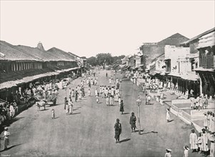 Bazaar scene, native quarter', Calcutta, India, 1895.