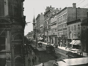 King Street looking west, Toronto, Canada, 1895.