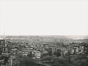 Panorama of the city of Boston, USA, 1895.