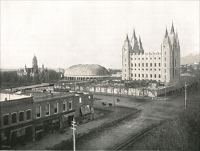 The Assembly Hall, Tabernacle and Mormon Temple', Salt Lake City, USA, 1895.