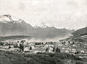 Lake Wakatipu and the mountains, Queenstown, New Zealand, 1895.