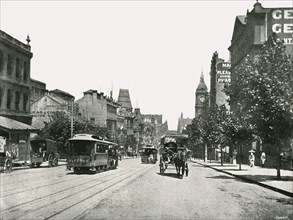 Collins Street, looking west from Russell Street, Melbourne, Australia, 1895.