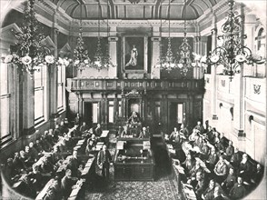 Interior of the House of Assembly, Cape Town, South Africa, 1895.