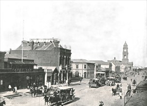 Looking up West Street, Durban, South Africa, 1895.