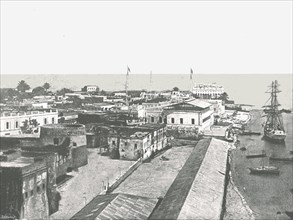 General view of the capital, Zanzibar, 1895.