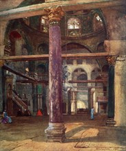 Interior of the Mosque of El Aksa from the South-East', 1902.