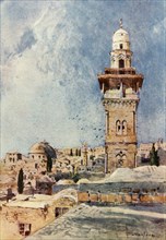 A Minaret in the North-Western Corner of the Temple Area', 1902.