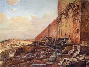 Jerusalem.- Exterior of the Golden or Beautiful Gate', 1902.