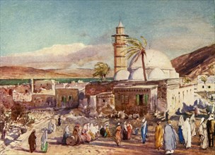 The Mosque at Tiberias and the Lake of Galilee', 1902.