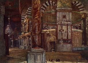 Interior of the Dome of the Rock from the South-East', 1902.