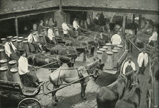 Delivery Vans Starting from Messrs, Freeth and Pocock's Central Depot at Vauxhall', 1902.