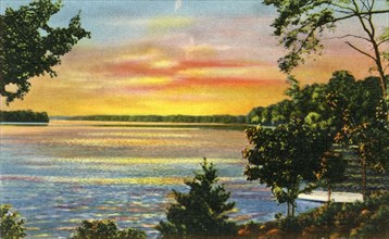 Scene on Lake Catawba, near Charlotte, N.C.', 1942.