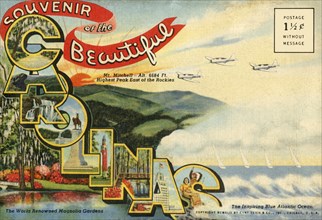 Souvenir of the Beautiful Carolinas postcard', 1942.