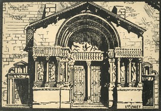 St-Trophime - Le Portail - The Portal of the Church of St-Trophime', c1920s.