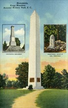 Monuments, Kings Mountain. National Military Park, S.C.', 1942.