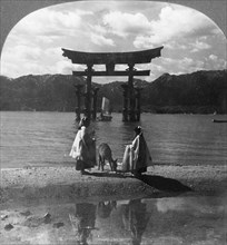 The Far-famed Seagirt Torii of Miyajima. Quaint Gateway to the Famous Shinto Shrine, Japan', 1905.