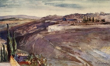 Jerusalem from the Traditional Spot on the Mount of Olives Where Christ Wept Over The City', 1902.