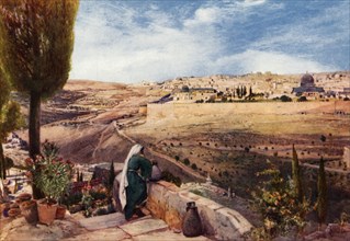 Jerusalem from  the Mount of Olives where Christ wept over the City', 1902.