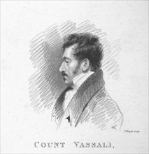 Count Vassali, sketched by A. Wivell in the House of Lords', 1820.