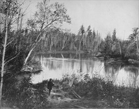 Scene on Peshtigo River, Wisconsin', c1897.