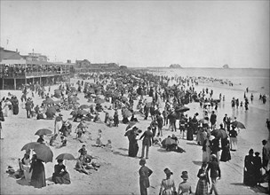 Beach at Atlantic City, New Jersey', c1897.