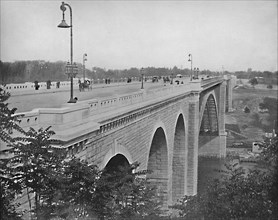 Washington Bridge, Harlem River, New York', c1897.