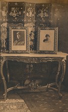 Portraits of the King and Queen of Belgium at the Cuban Embassy in Brussels, Belgium, 1927.