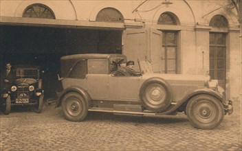Garage at the Cuban Embassy in Brussels, Belgium, 1927.