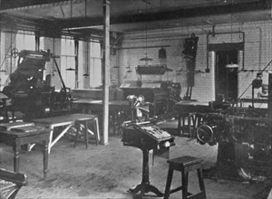 Heriot-Watt College, Edinburgh - Letterpress Machine Department', 1909.