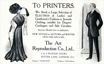 To Printers - The Art Reproduction Co., Ltd advertisement', 1909.