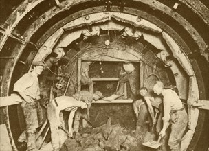 Tube Tunnel Excavation By Means of Greathead Boring Shield', c1930.