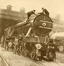A Wash and Brush Up for the "Flying Scotsman".', c1930.