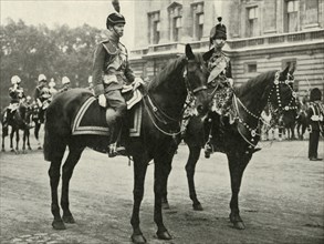 His Majesty with the Duke of Gloucester, at the Trooping the Colour, 1928', 1937.