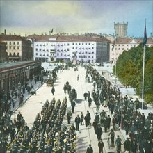 View from the Palace, Stockholm, Sweden, late 19th-early 20th century.