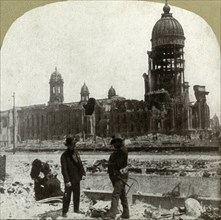 City Hall from McAllister St. looking northeast', 1906.