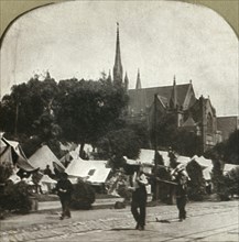 Refugees' camp in Jefferson Square', 1906.