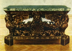 Side-Table of Carved Oak (about 1730)', 1938.