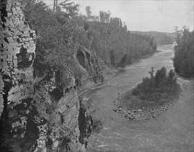 Kaministiquia River, below Kakabeka Falls', c1897.