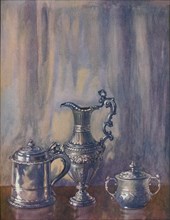 Silver Tankard, 1695; Jug, 1746; Cup and Cover,1658', c19th century, (1920).