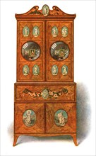 Painted Satin-wood Writing-Cabinet, 1908.
