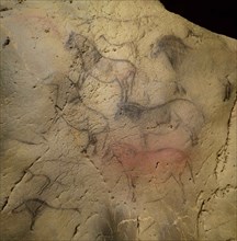 Painting in the Ekain Cave.