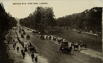 Rotten Row, Hyde Park, London', late 19th-early 20th century.