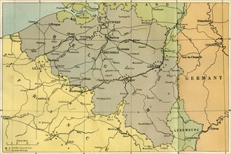 A General Map of Belgium, Indicating the Fortified Towns', 1919.