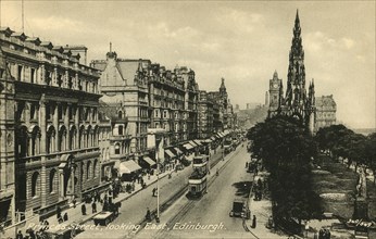 Princes Street Looking East, Edinburgh', c1920s.