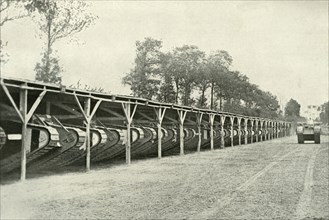 A Park of British Tanks' just behind the front line, (1919).