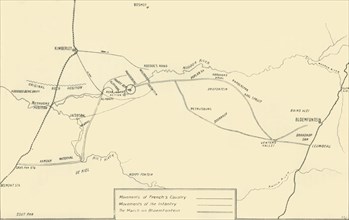 Map Illustrating the Movements for the Relief of Kimberley and the Capture of Bloemfontein', 1901.